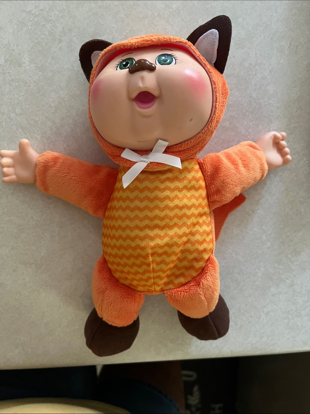 Plush Orange Fox Costume Baby Doll Soft Cuddly Stuffed Animal Cabbage Patch Kids